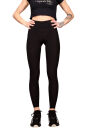 SuperSLIX HL5AN-KB Classic Booty Leggings - PSK182 SCHWARZ-SILKYTEX - STANDARD (L57D-N10-ME) XS