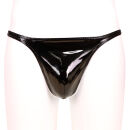 SM10 Herren Lack String-Tanga - SCHWARZ L