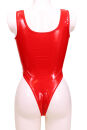 BD20 Ladies Ouvert Vinyl Thong Bodysuit - RED