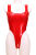 BD20 Ladies Ouvert Vinyl Thong Bodysuit - RED