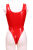 BD20 Ladies Ouvert Vinyl Thong Bodysuit - RED