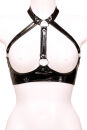 TL21 Damen Lack Bustier ohne Brüste - SCHWARZ