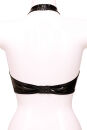 TL21 Damen Lack Bustier ohne Brüste - SCHWARZ