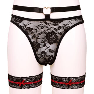 SM30 Men Lace Slip with garters
