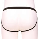 SM20 Herren Jock Kunstleder mit Loch - SCHWARZ