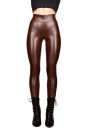 SuperSLIX HL5AN Classic Booty Leggings - SensiPelle Z550 CHOCOLATE - STANDARD (L56D-N10-ME)