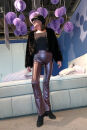 SuperSLIX HL2BWN Bootcut CheekyWedge Leggings SilkyTex METALPLUM (L22D-B10-N01N21-ME) M