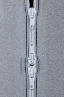3 way ouvert zipper WHITE